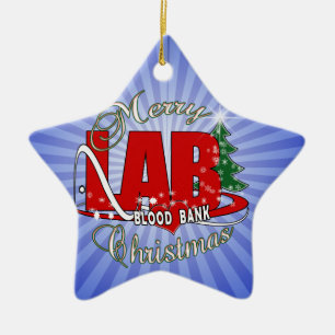 LABRADORbb-BLUTBANK-FROHE WEIHNACHT-LABOR Keramikornament