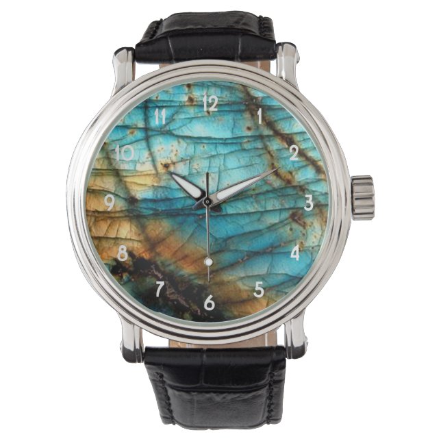 Labradorit-Look Armbanduhr (Vorderseite)