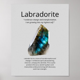 Labradorite Crystal Bedeutung Poster