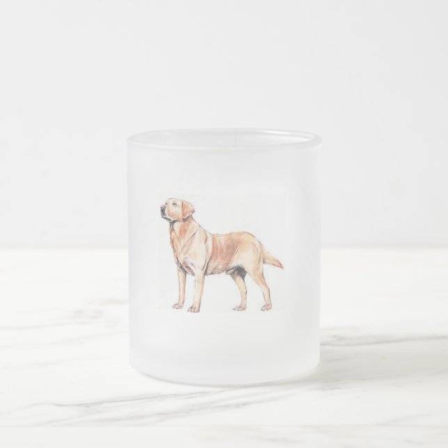 Labradormattierte GlasTasse Mattglastasse (Mittel)