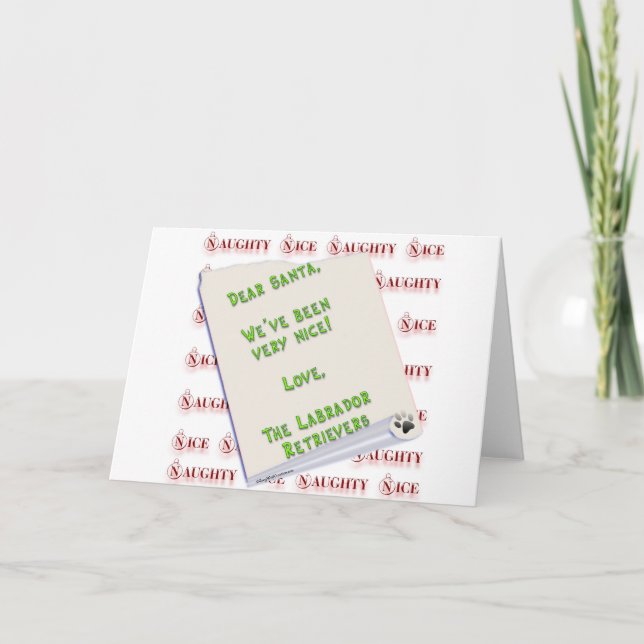 Labradorplural Feiertagskarte (Vorderseite)