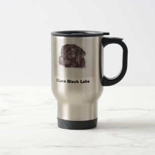 Labradorreise-Kaffee-Tasse der Liebe I schwarze Reisebecher