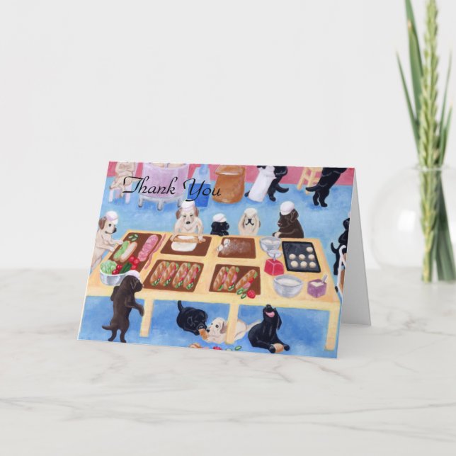 Labradors Bakery Vielen Dank Dankeskarte (Vorderseite)