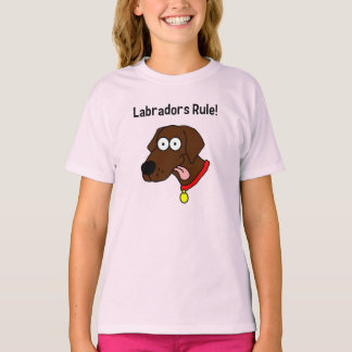 "Labradors Rule!" Schokolade Labrador T Shirt