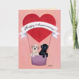 Labradors zum Hochzeitstag Karte