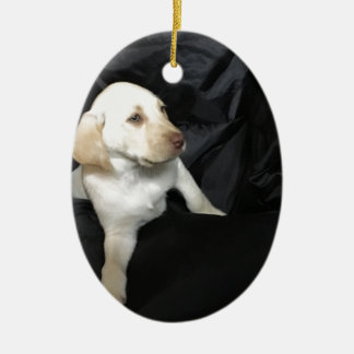 Labradorwelpe Sadie Keramikornament