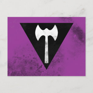 Labrys Lesbian Flag Postkarte