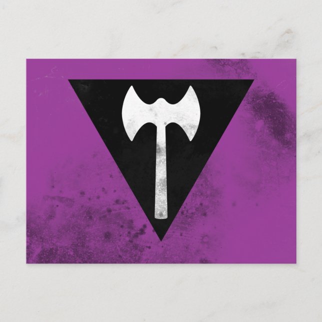 Labrys Lesbian Flag Postkarte (Vorderseite)