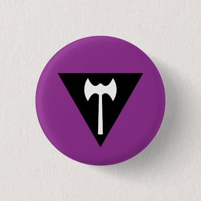 Labrys Lesbian Pride Flag Abzeichen Button (Vorderseite)