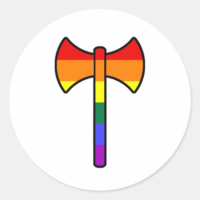 Labrys Runder Aufkleber (Vorderseite)