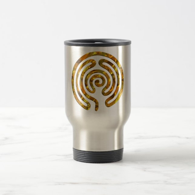 Labyrinth GOLD Reisebecher (Mittel)
