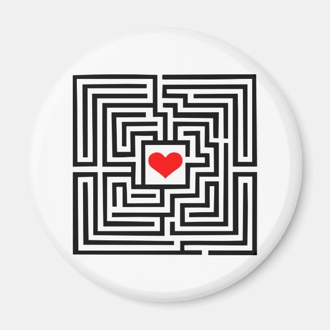 Labyrinth - Herz Magnet (Vorne)