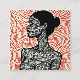 Labyrinth ihres Erwachens – Ein minimalistisches P Quadratische Visitenkarte