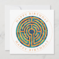 LABYRINTH II Carré plat carte d'anniversaire