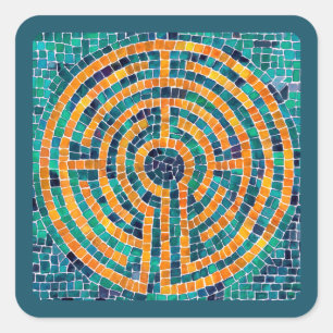 LABYRINTH II Kleine Aufkleber auf dem Platz - Grün