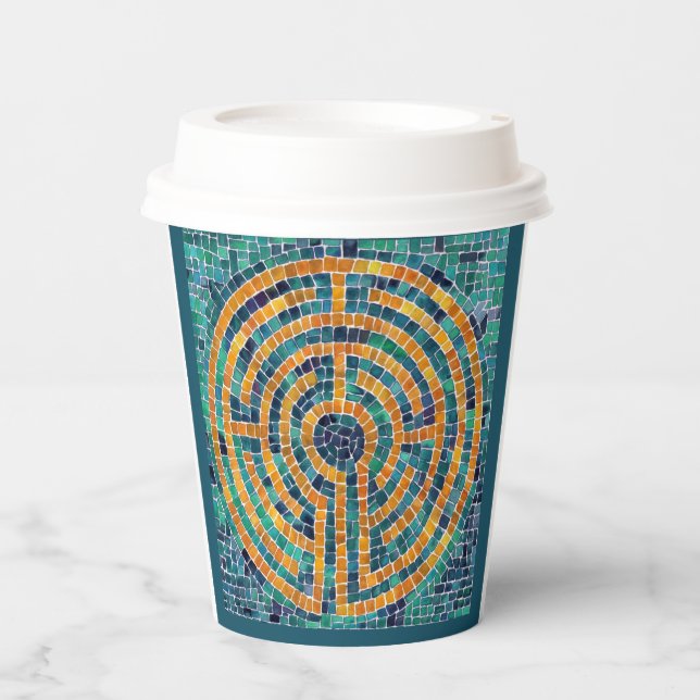 LABYRINTH II Paper Cups - Grünbuch Pappbecher (Vorderseite)
