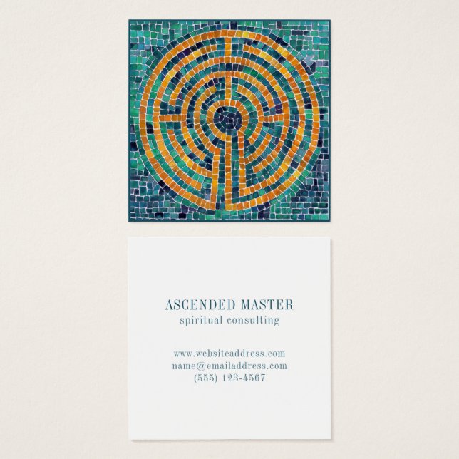 LABYRINTH II Square Business Card (Vorne & Hinten)