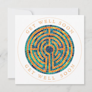 LABYRINTH II Square Flat Get Well Card Karte
