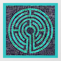 LABYRINTH III 12x12 Fensterheber - Türkis
