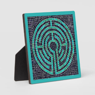 LABYRINTH III 5,25 Square Plaque - Türkis Fotoplatte
