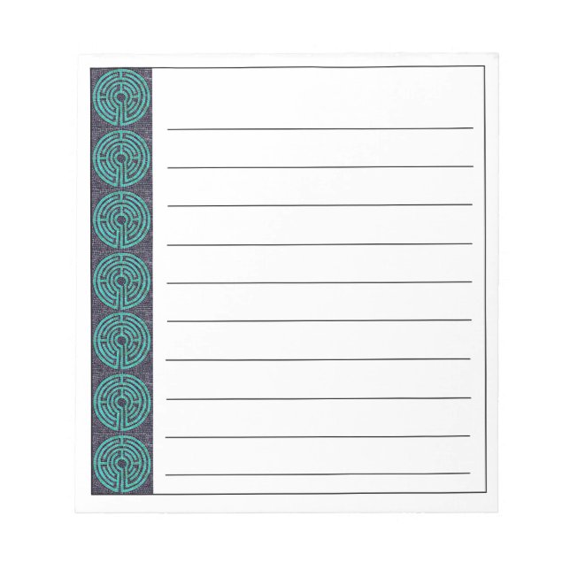 LABYRINTH III 5.5x6 Notepad + Linien Notizblock (Vorderseite)