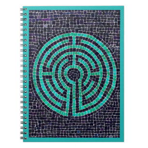 LABYRINTH III 6,5x8,75 Spiralblock - Türkis Notizblock