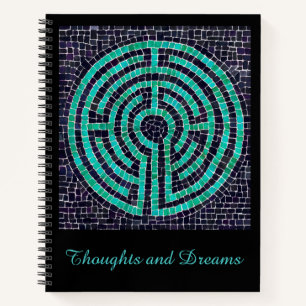 LABYRINTH III 8,5x11 Spiralblock + Text Notizbuch