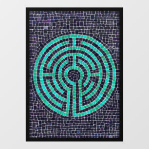 LABYRINTH III 8x11 Window Cling - Schwarz Fensteraufkleber