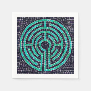 LABYRINTH III StandardCocktailPaper Napkin - White Serviette