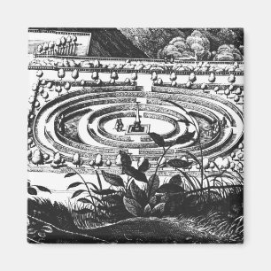 Labyrinth in Heidelberg, Hortus Palatinus (engravi Magnet