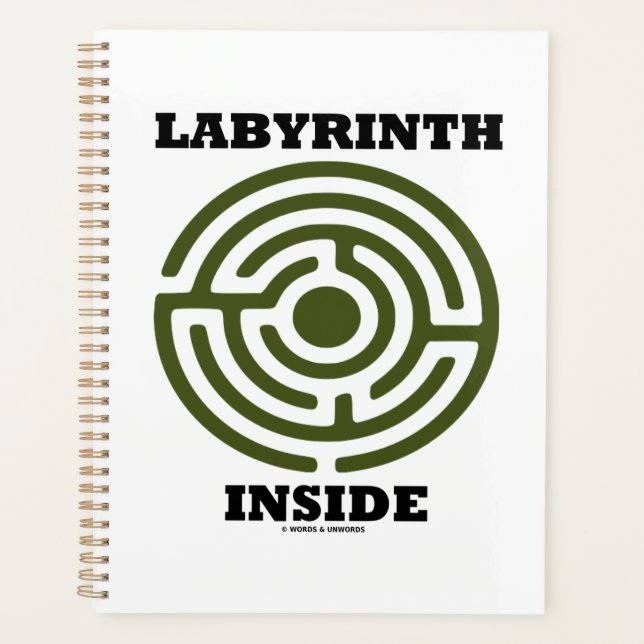 Labyrinth Inside Psyche Psychologischer Spaß Planer (Vorderseite)