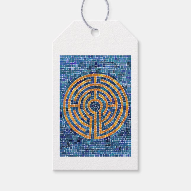 LABYRINTH IV Geschenketiketten - weiß Geschenkanhänger (Vorderseite)
