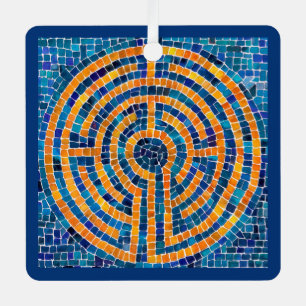 LABYRINTH IV Metallplatz Ornament Aus Metall