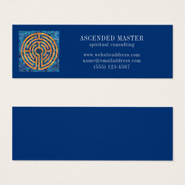LABYRINTH IV Mini Business Card - Blue (Vorne & Hinten)