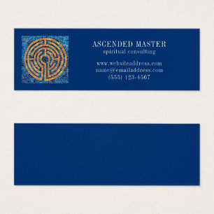 LABYRINTH IV Mini Carte de Visite - Bleu