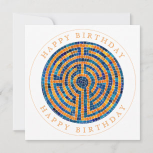 LABYRINTH IV Square Flat Birthday Card Karte