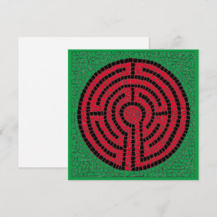 LABYRINTH IX 5,25" leere flache quadratische Karte