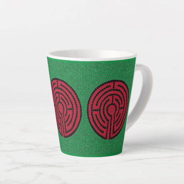 LABYRINTH IX Latte Tasse (Rechte Ecke)