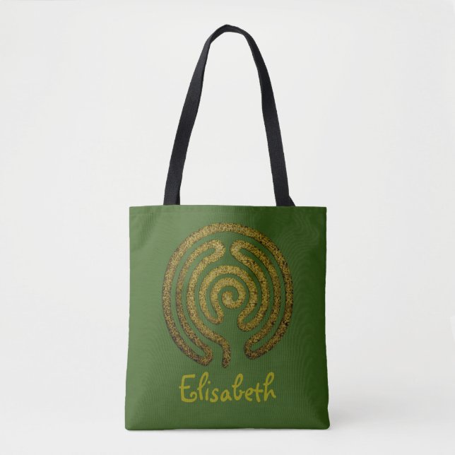 Labyrinth / Labyrinth - antikes Metall + Ihr Backg Tasche (Vorderseite)