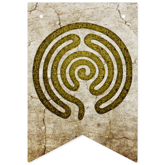Labyrinth / Labyrinth - antikes Metall + Ihr Backg Wimpelkette (Erste Fahne)