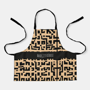 Labyrinth Logrus Monochromatisches Beige Muster Schürze