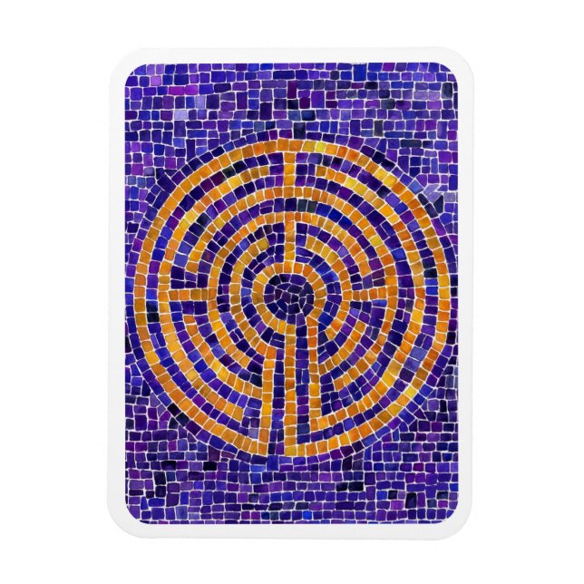 LABYRINTH MOSAIC 3x4 Flexible Magnet - Weiß (Vertikal)