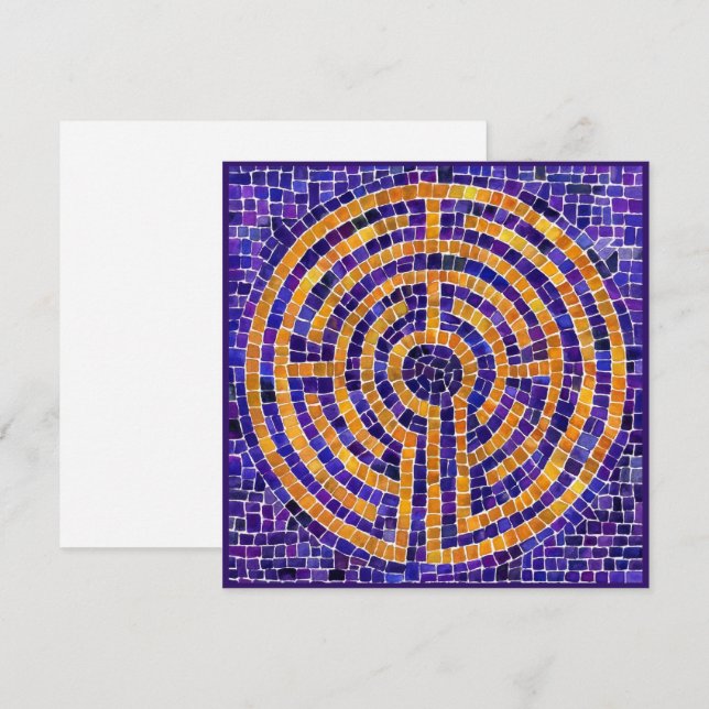 LABYRINTH MOSAIC 5,25" Square Flat Card Karte (Vorne/Hinten)
