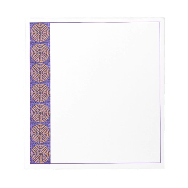 LABYRINTH MOSAIC 5.5x6 Notepad Notizblock (Vorderseite)