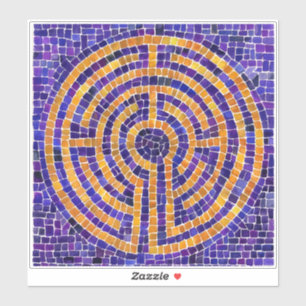 Labyrinth Mosaic 8"x8" Vinyl Sticker