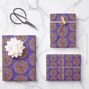 LABYRINTH MOSAIC Flachfolienpapier Geschenkpapier Set