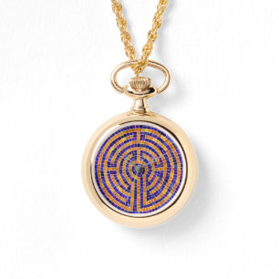 LABYRINTH MOSAIC Gold Collier Watch