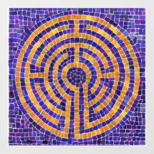 LABYRINTH-MOSAIK 30x30 cm Fensterfolie Fensteraufkleber