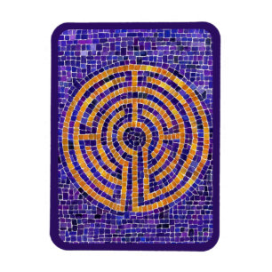 LABYRINTH-MOSAIK 3x4 flexibler Magnet - Violett