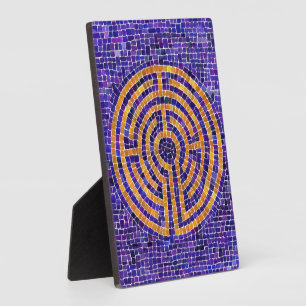 LABYRINTH-MOSAIK 5x7 Schild mit Staffelei Fotoplatte